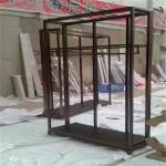 Modern stainless steel cabinet tempered glass wine book shelf use display rack