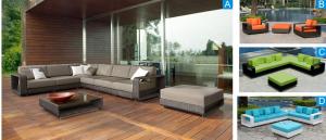Wholesale 8pcs patio rattan/ wicker sectional sofa ottoman coffee table--9152 from china suppliers