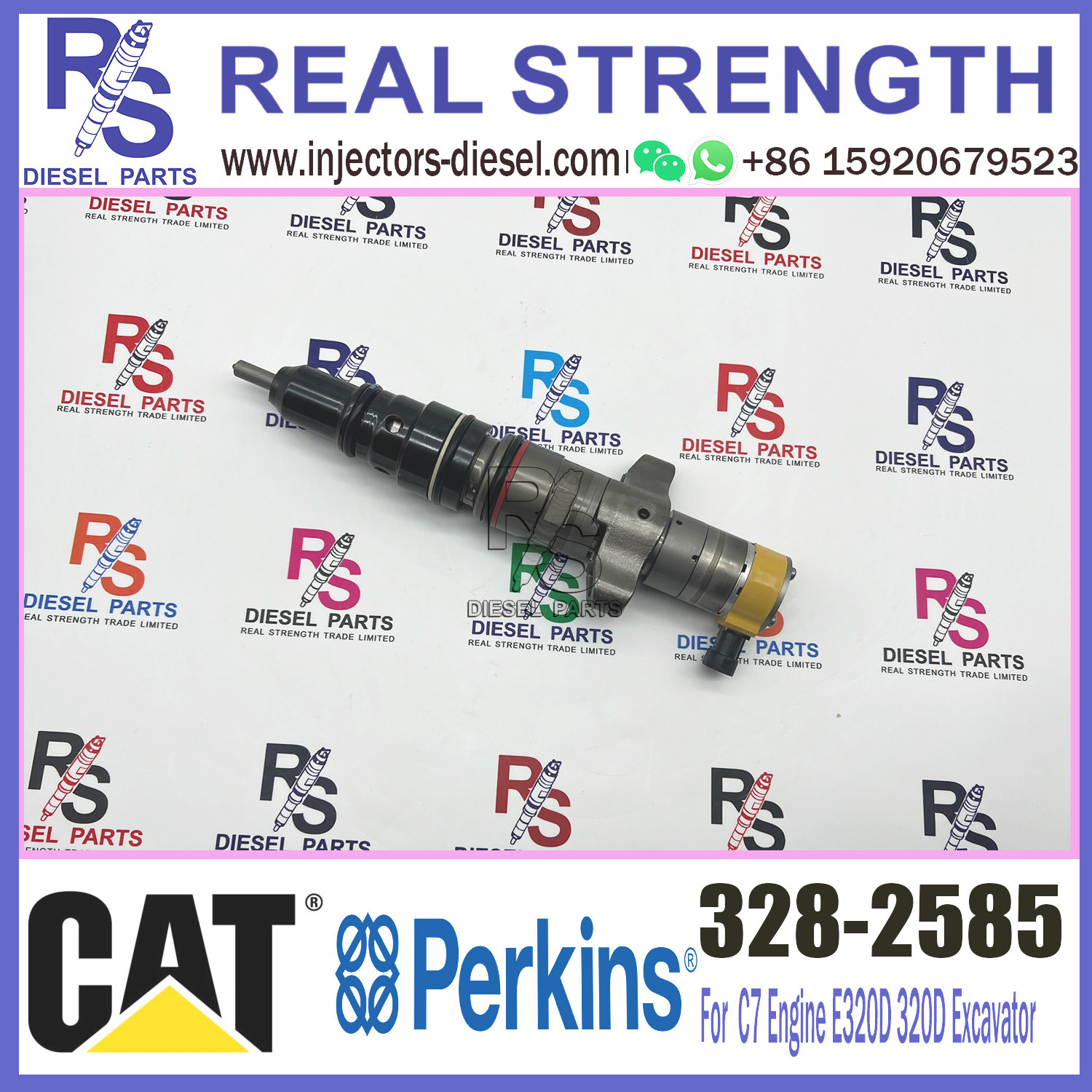 Excavator Parts 324D E325D E329D C9 Fuel Injector 328-2585 in stock hight quality