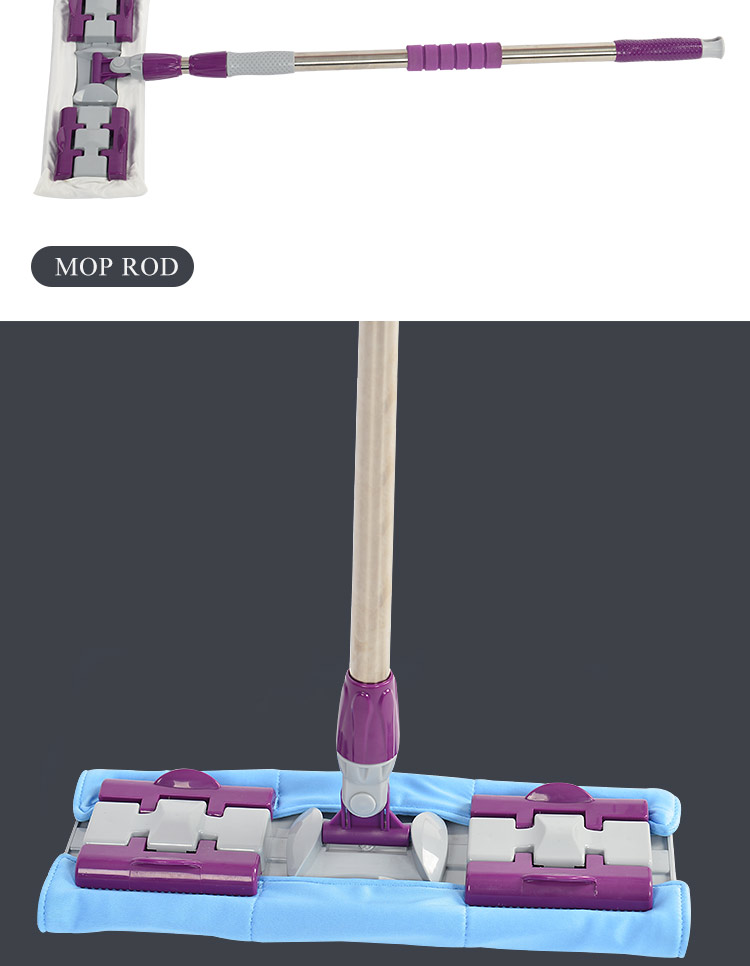 Anti Static Industrial Floor Mop 110cm Handle Length With Stainless Steel Pole Material