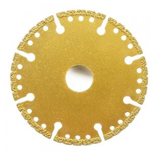 Wholesale 125mm Diamond Slotted Blade Disc Vacuum Brazed Cutter for Marble Stone Slab Edge Grinding from china suppliers