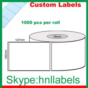 Wholesale Thermal Transfer Labels 102X127/1 Plain Transfer Roll Permanent, 1000Lpr, 76mm core from china suppliers