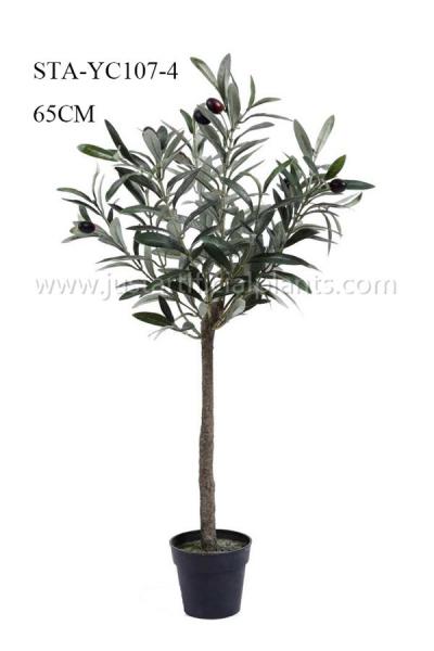 Quality Small Artificial Olive Tree Bonsai 65CM Plastic Potted Fake Olive Tree for sale