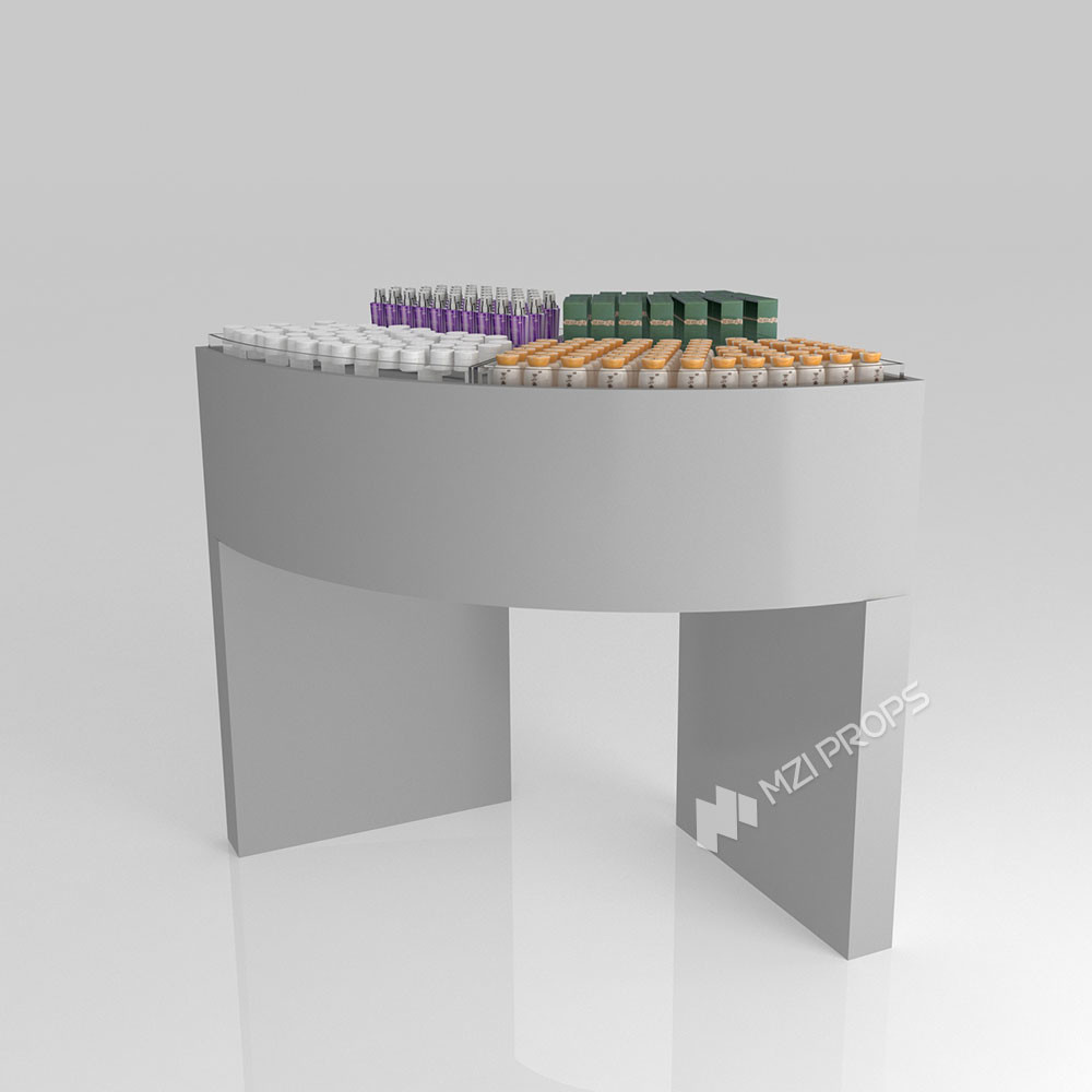 GDR07-XY02 Cosmetic Display Table with 3mm Transparent Acrylic Joint Box and Display Flexibility for Shopping Mall