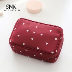 Wholesale Factory Wholesale Beautiful Printed Pink Heart Makeup Brush Bag With Zipper from china suppliers