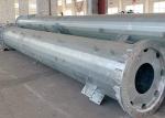 LED Electric Q235B Material steel mast highway light pole , light tower mast
