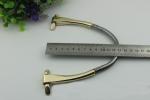 Hot selling metal accessories light gold 190 mm length zinc alloy handbag handle