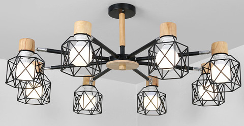 Vintage Chandelier Ceiling Chandeliers Adjustable Lustre For Living Room Bedroom Kitchen Wood Lighting(WH-WA-26）