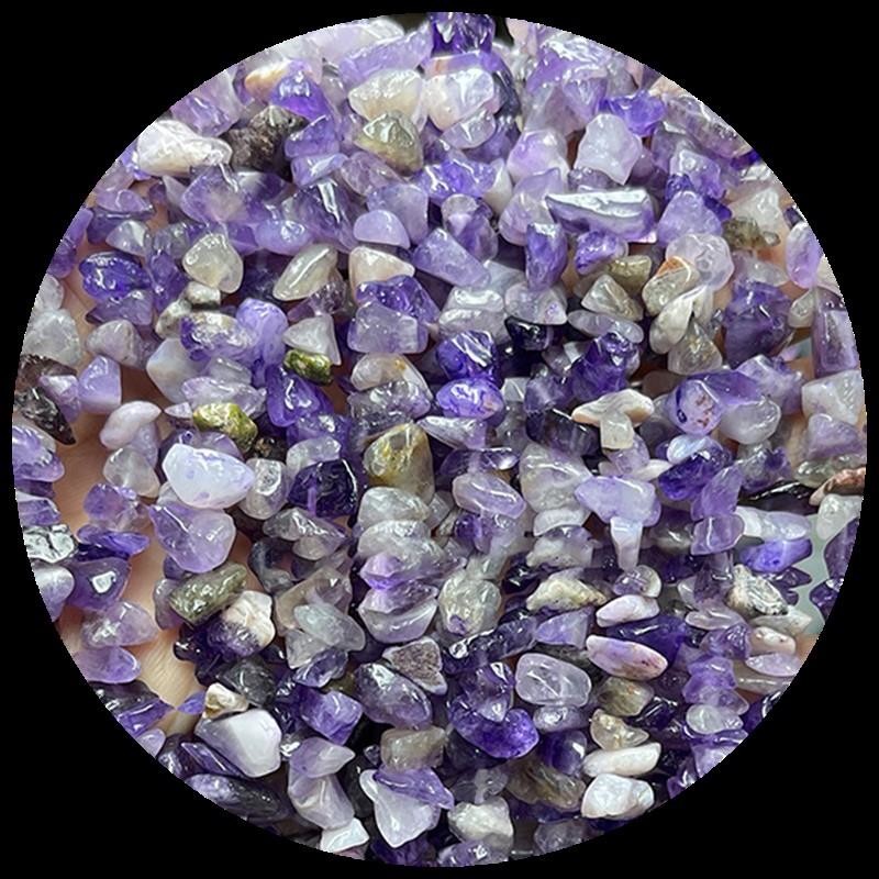 Clear Quartz Amethyst Gems Bead Natural Crystal Irregular Shape Chip Gravel Stone Loose Bead Strands For Bracelets