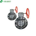 QX Manual Flange Butterfly Valve for Sea Water EPDM Rubber Seat PVC Control