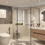 Glass Shower Enclosure Frame Single Custom Made Semi-Frameless Door Modern Glass