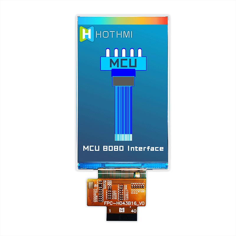 4.3 Inch TFT LCD Vertical Screen 480x800 IPS LCD Monitors TFT LCD Display Manufacturer