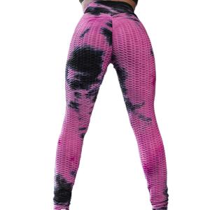 Wholesale Tie Dye Xl Workout Leggings Polyester Spandex Material Butt Lifting Breathable from china suppliers