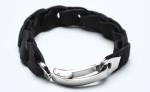 Leather Bracelet, Stainless Steel Clasp, 8 Inches
