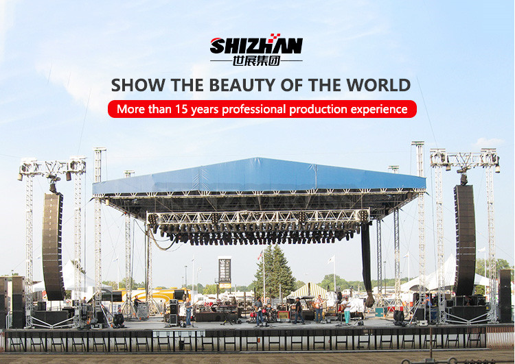 Outdoor Stage Lighting Aluminum Top Roof Line Array Truss Display System