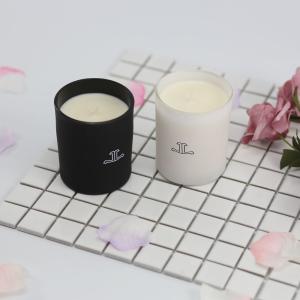 Wholesale Glass Scented Jar Candle Matte White / Black Painting With Customized Packaging from china suppliers