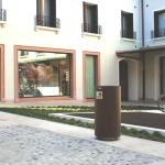 Outdoor Rusty Looks Ashtray Dustbin Corten Metal Litter Bin For Street Furniture