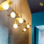 Home / Hotel E27 Nordic Glass Ball Pendant Light Gold Art Decoration