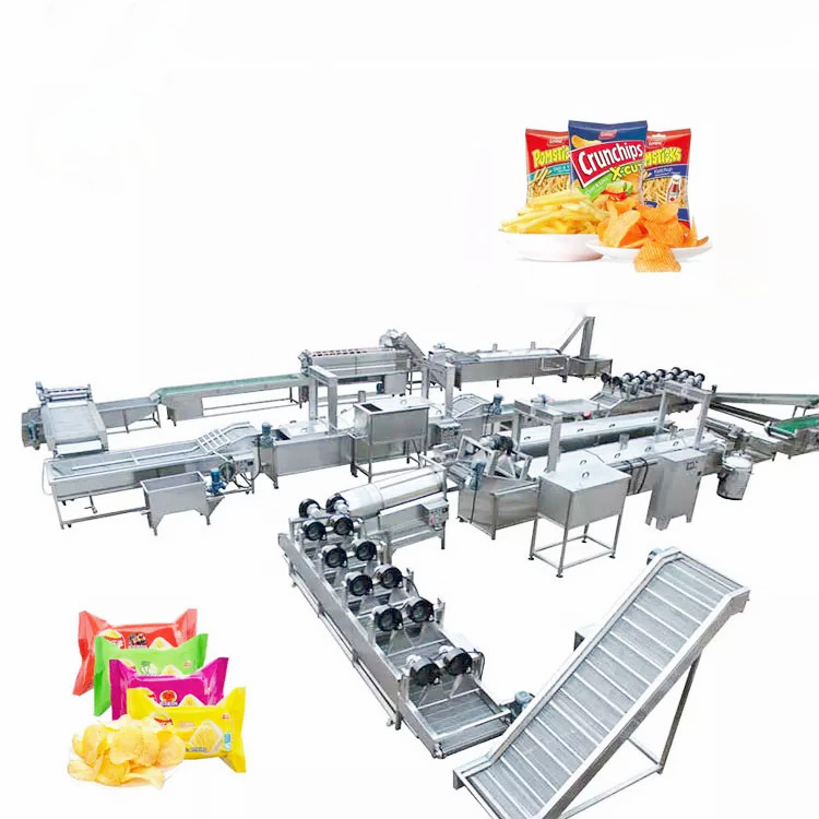 1000kg Fully Automatic Super IQF Long Potato Frozen French Fries Production Line Maker Turkey 10mm Industrial Use for Sales