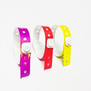 Wholesale Custom Logo Disposable Id PVC/Vinyl Wristband With Tabs For Events from china suppliers