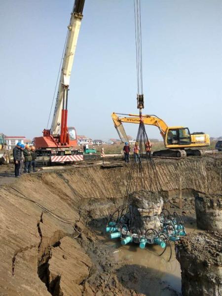 BEIYI BYMK180S Round pile Hydraulic Pile Breaker cutting concrete foundation