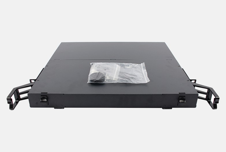 700 Black MPO Patch Panel 12 Ports Fiber Optic ODF 1U Rack Mount