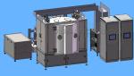 Bronze Color Magnetron Sputtering Coating Machine , Metal Thin Film Arc Ion