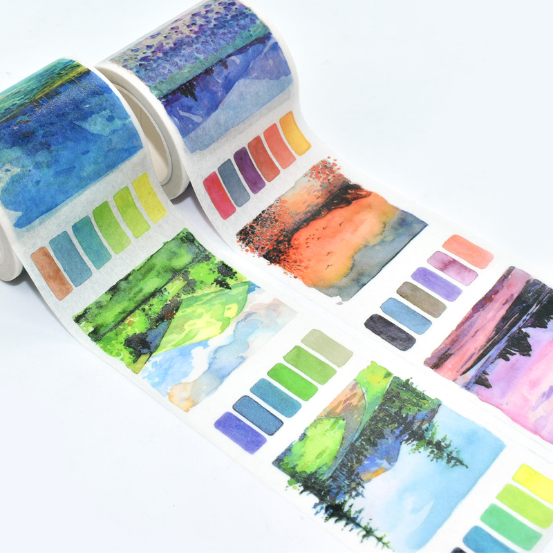 SGS Kawaii Japanese Washi Paper Acrylic Adhesive Tape Washi Paper Masking Tape