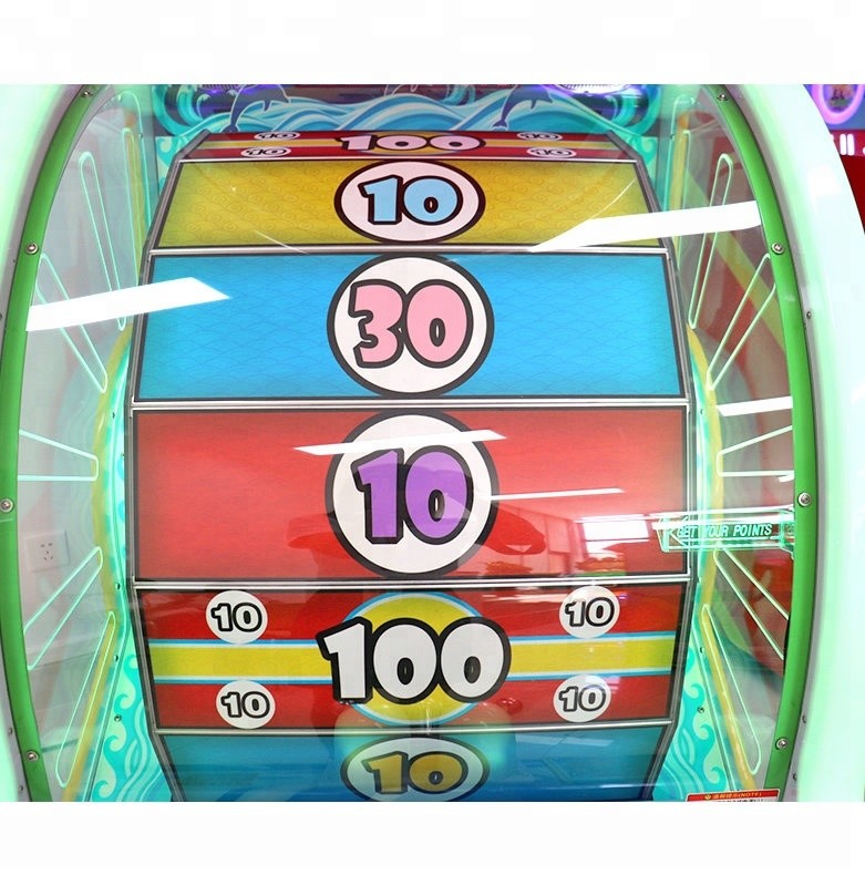 Wood Redemption Game Machine , Lottery Bass Wheel Ticket Vending Machine