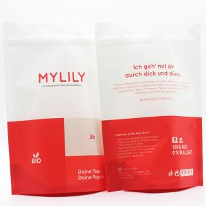 Wholesale Biodegradable PLA Zipper Three Side Sealed Bag Color Printing For Packing Clothing from china suppliers