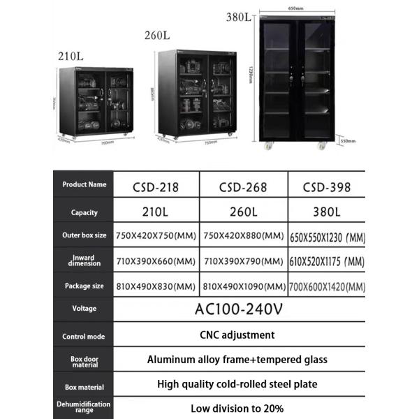 Digital Control Camera Storage Dehumidifier Electric Dry Box Dry Cabinet