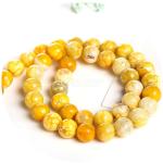 Various Color Ice Agate Smooth Round Shape Loose Beads For Jewelry & Crafts