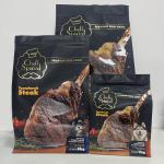 ziplockk Three Side Seal Bag Dog Treats Packaging Gold Blocking Flat Bottom