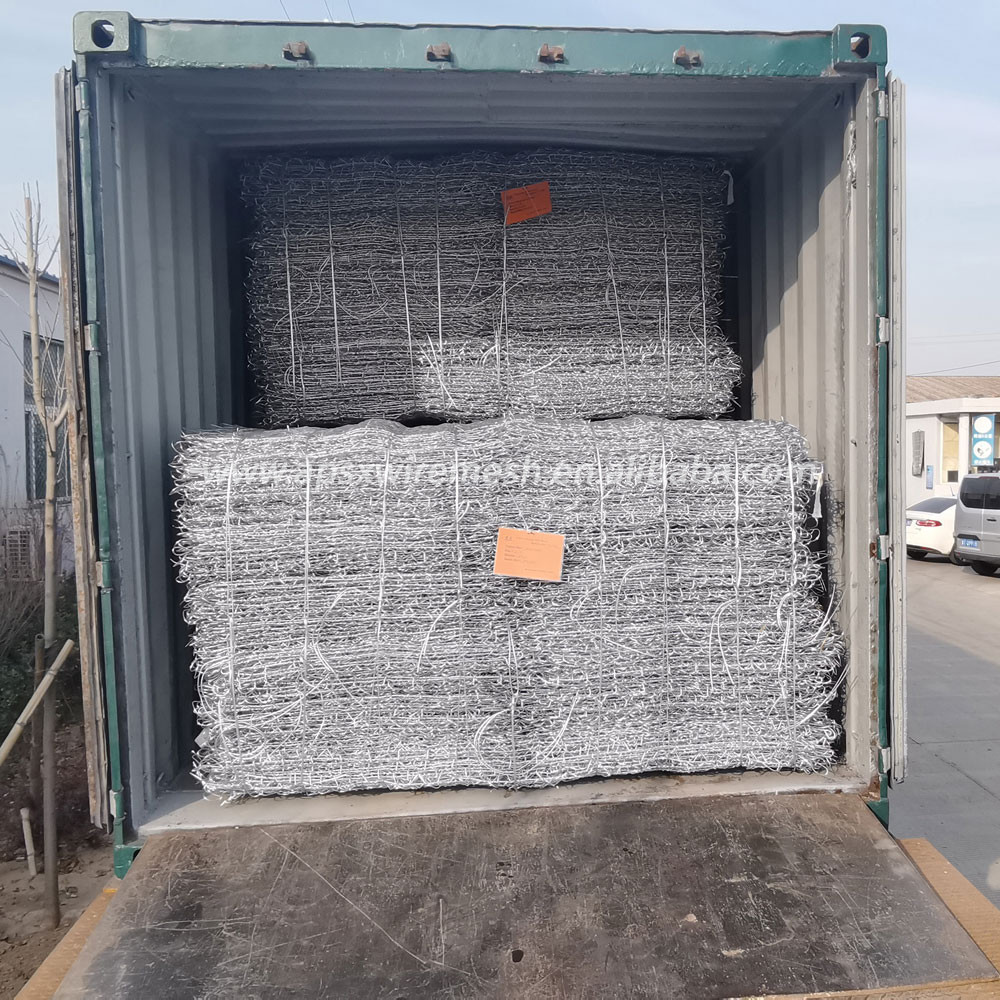 Soil Retaining Pvc Coated Gabion Baskets Mesh Size 80mm X 100mm 1.5x1x1m