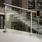 Sleek 316 Stainless Steel Handrails with Flat Saddle for Glass Balustrades