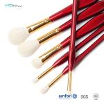 OEM Red Goat Hair 6PCS Cosmetic Makeup Brush Set