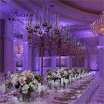 ZT-577 New 12 Arms Gold Metal Candle Holder For Wedding Centerpieces