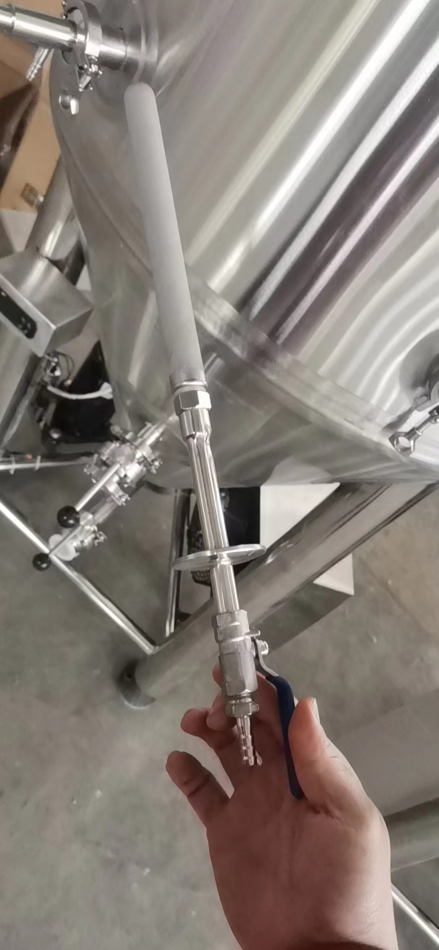 80mm Polyurethane Insulation 300L SUS 304 Conical Fermentor for Beer Fermentation