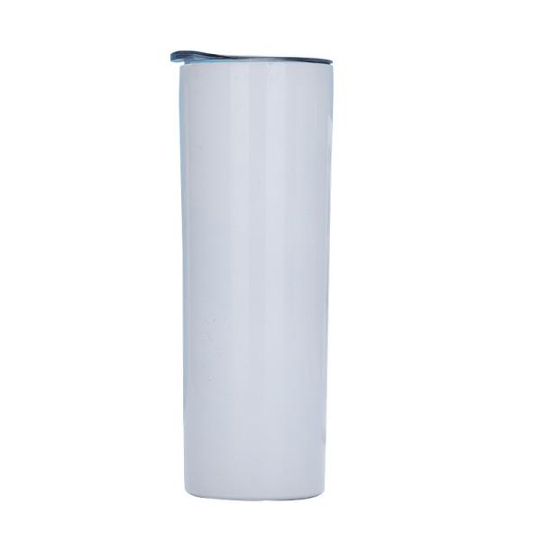 Sublimation Blank 20 OZ Straight Skinny Tumbler With Straw Stainless Steel
