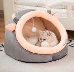 2-In-1 Round Cat House For Indoor Cats Clearance Cushioned Pillow