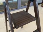 Ebony 3 Steps Wooden Aluminum Ladder 250 mm Pedals Max Load 150 KG