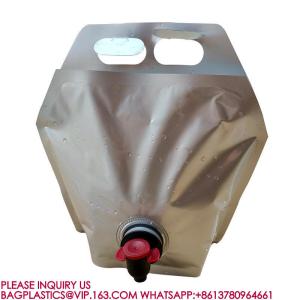 Wholesale 1l 2l 3l 4l 5l Stand Up Liquid Wine Foil Bag In Box Aseptic Dispenser Butterfly Valve from china suppliers