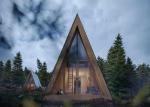 Prefab Light Steel Hotel Unit Space Frame Tiny Building Wooden Cabins For