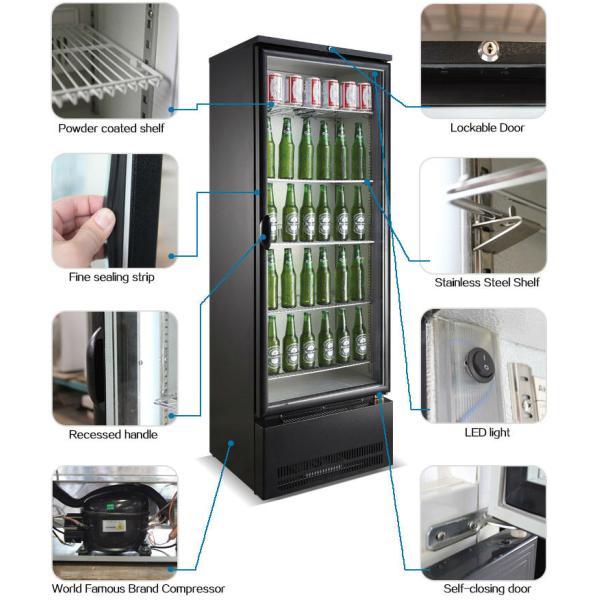 293L/458L Tall Beer bar refrigerator Beverage promotion fridge Back Bar Cooler,Beer Showcase