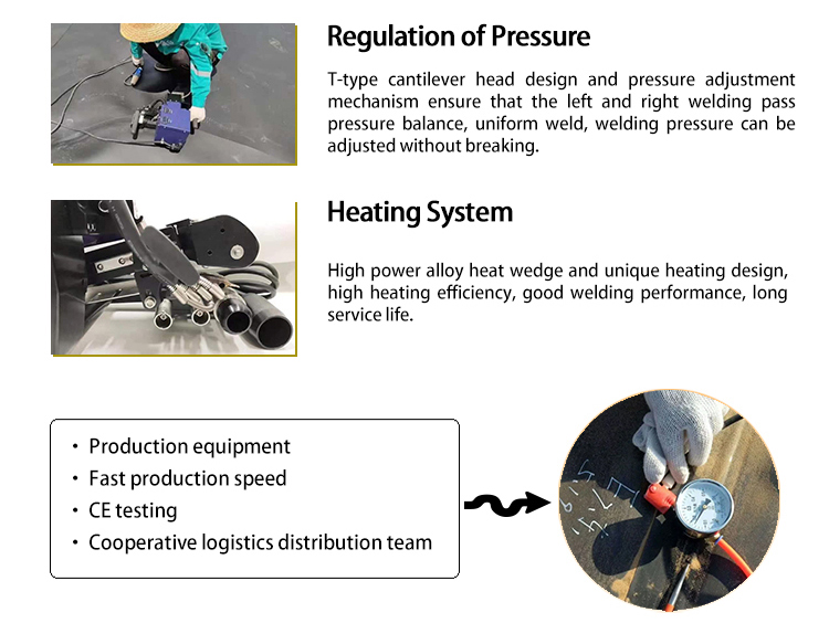 Geomembrane Welding Machine 0.2-2.5mm with Function PE PP PVC Plastic Welder
