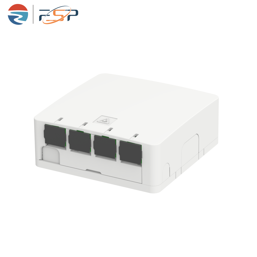 Indoor FTTX 4 Cores Plastic Fiber Optic Faceplate Socket Panel with SC Connector Type