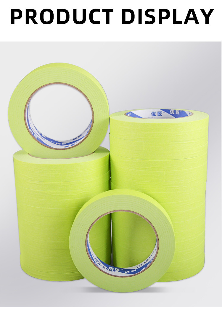 Strong Adhesive Crepe Paper Masking Tape For Automotive Painting Or House Decoration