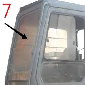 Wholesale EX-1 EX120-1 EX200-1 HITACHI Excavator Glass Right Side Position No.7 Tempered Glass from china suppliers