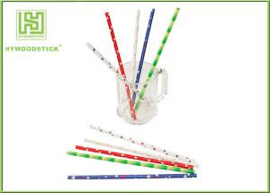 Wholesale Biodegradable Paper Striped Straws , Unique Bridal Shower Straws 400 Bag / Carton from china suppliers