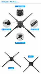 Wholesale hd screen Z3 digital signage LED displays 3D bluetooth Hologram fan display kiosks 3d advertising holographic panels from china suppliers